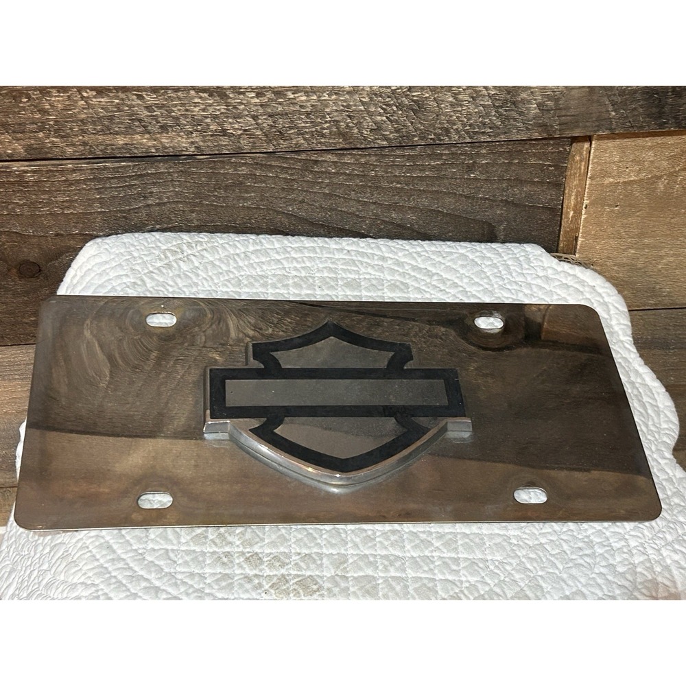 Harley Davidson Stainless 3D Chrome Mirrored License Plate